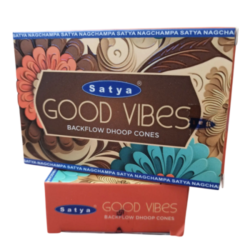 Благовония-конусы GOOD VIBES Backflow Dhoop Cones 10 шт., SATYA
